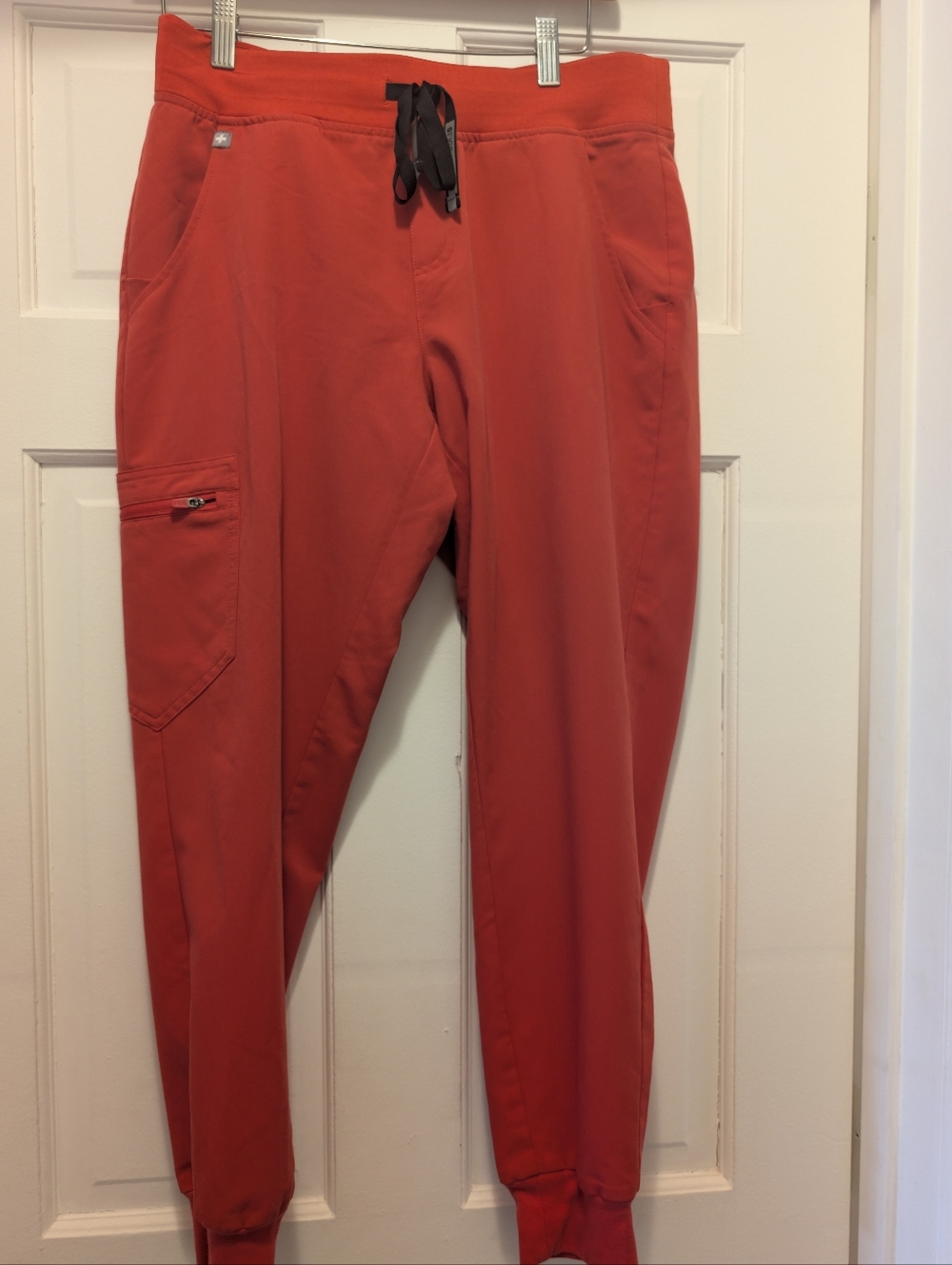 Figs Women Joggers, Red- Raspberry Color Medium Petite - Picture 2 of 6
